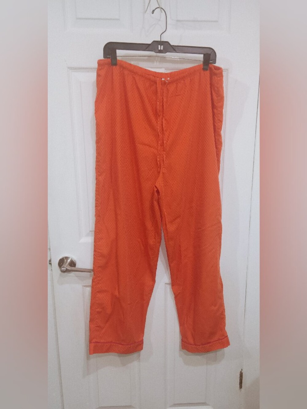Men's Orange Relaxed-Fit Jogger Pants